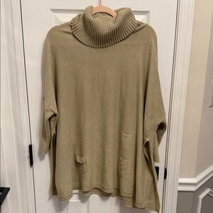 Mer Sea Tan Turtleneck Tunic Sweater OS